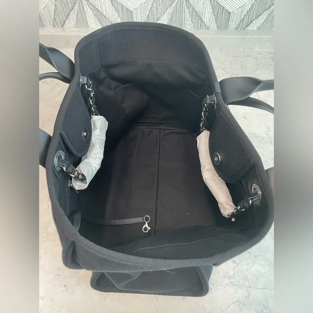 CHANEL Black Canvas Pearl Large Deauville Tote - Picture 6 of 10